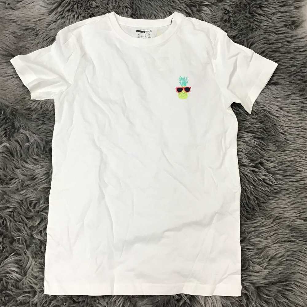 Manguun | Kid's Pinapple T-shirt | White | Various Sizes
